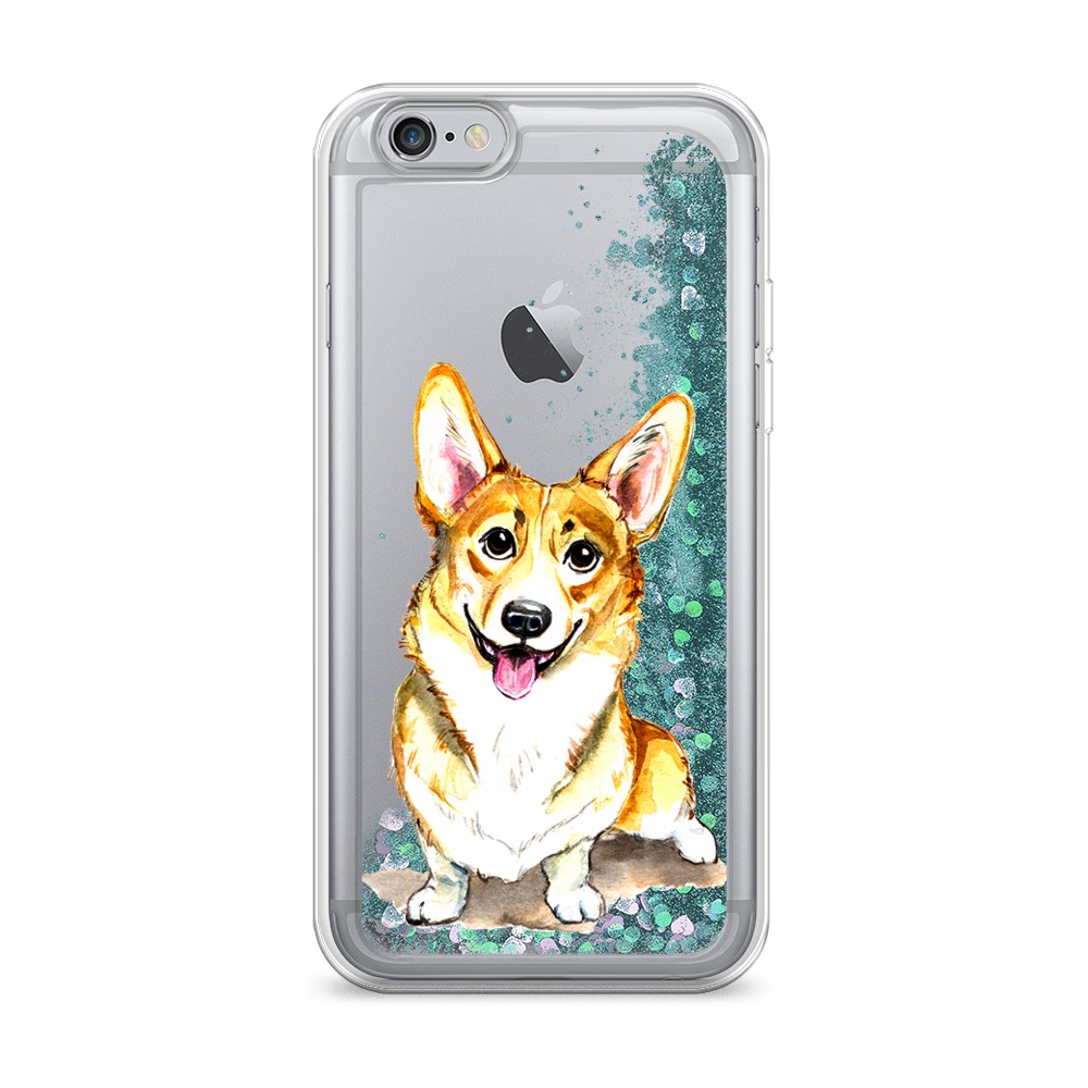 

Жидкий чехол с блестками "Малыш корги" на Apple iPhone 6S, 0104S95-1