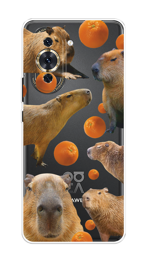 

Чехол на Huawei Nova 10 Pro "Капибара и апельсины", Бежевый;оранжевый, 6109050-1