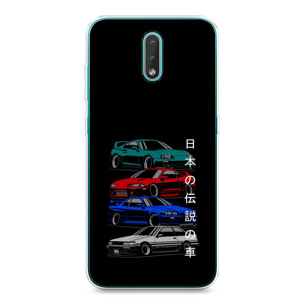 

Чехол Awog на Nokia 2.3 / Нокиа 2.3 "JDM Legend cars", Зеленый;красный;синий, 123250-5