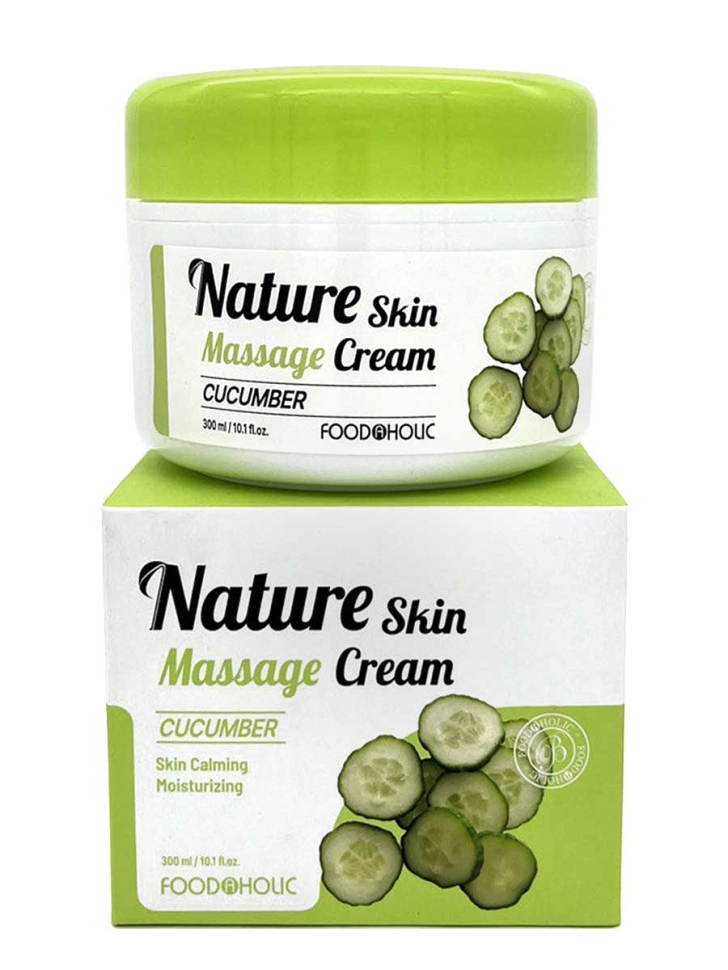 Крем для лица массажный огуречный FoodaHolic Nature Skin Massage Cream Cucumber 300 мл сухой корм для кошек almo nature adult sterilized chicken курица 1 2кг