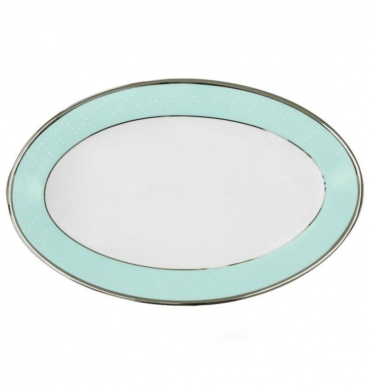 Овальное блюдо, 31x20x2 см. Myth Ethereal Blue Porcel