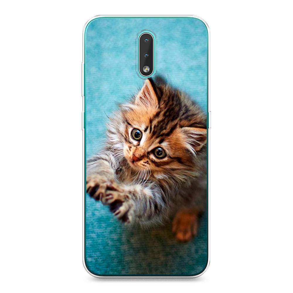 

Чехол Awog на Nokia 2.3 / Нокиа 2.3 "Котенок просит есть", Голубой;коричневый;белый, 123250-2