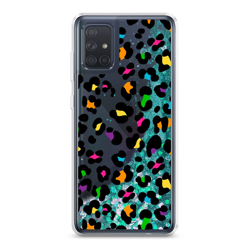 

Жидкий чехол с блестками "Яркий леопард" на Samsung Galaxy A71, 29095-1