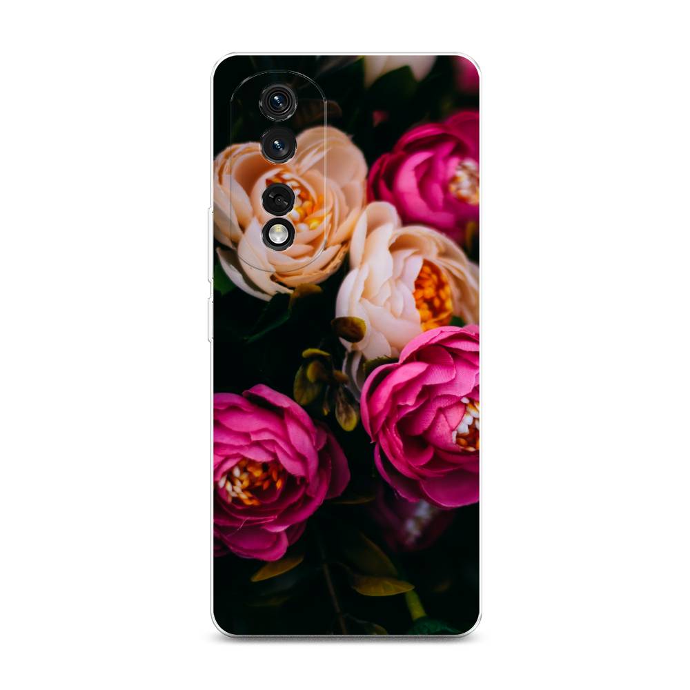 

Чехол Awog на Honor 80 Pro "Розовые пионы на черном", Розовый;черный, 6120450-8