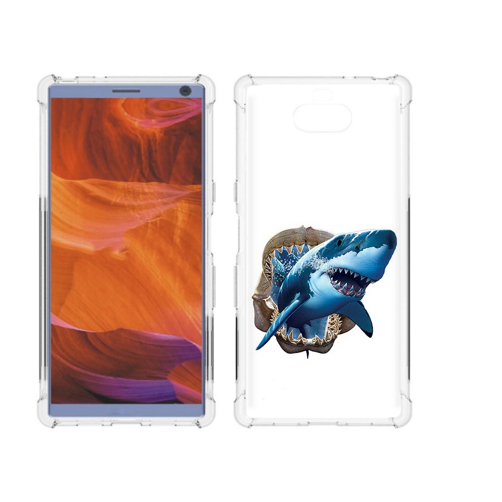 

Чехол MyPads Tocco для Sony Xperia 10 Plus челюсти, Прозрачный, Tocco