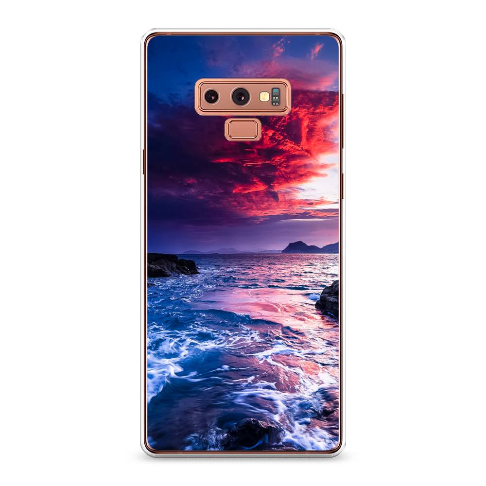 

Чехол Awog на Samsung Galaxy Note 9 "Волны 1", Розовый;синий, 26350-4