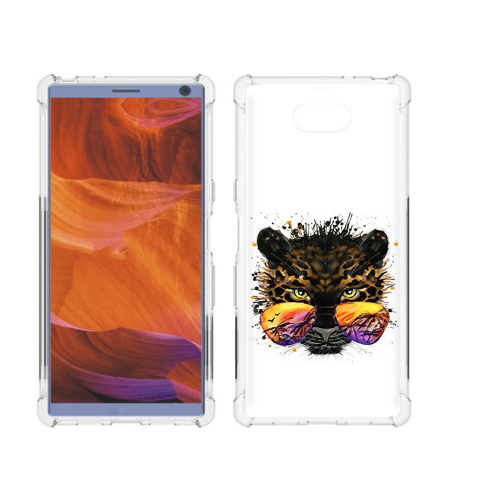 

Чехол MyPads Tocco для Sony Xperia 10 Plus тропический леопард, Прозрачный, Tocco