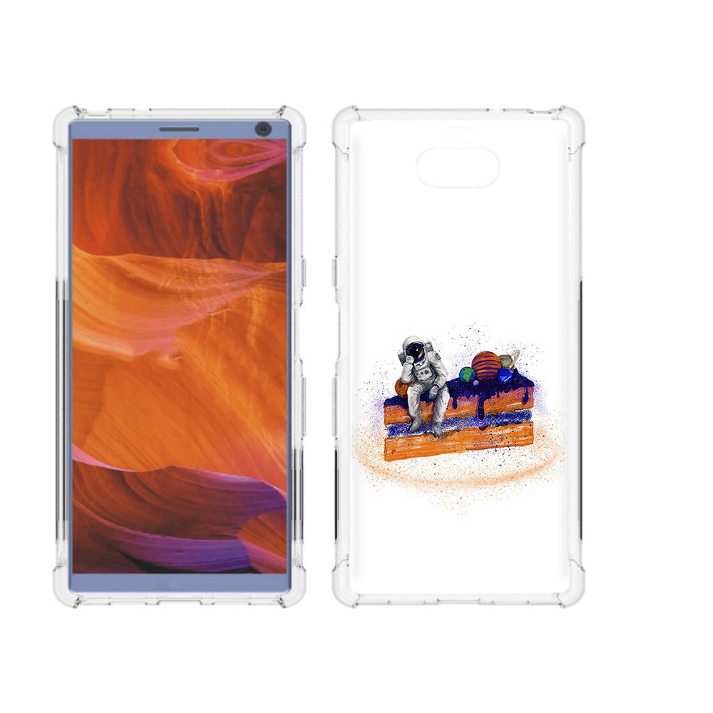 

Чехол MyPads Tocco для Sony Xperia 10 Plus торт с планетами, Прозрачный, Tocco