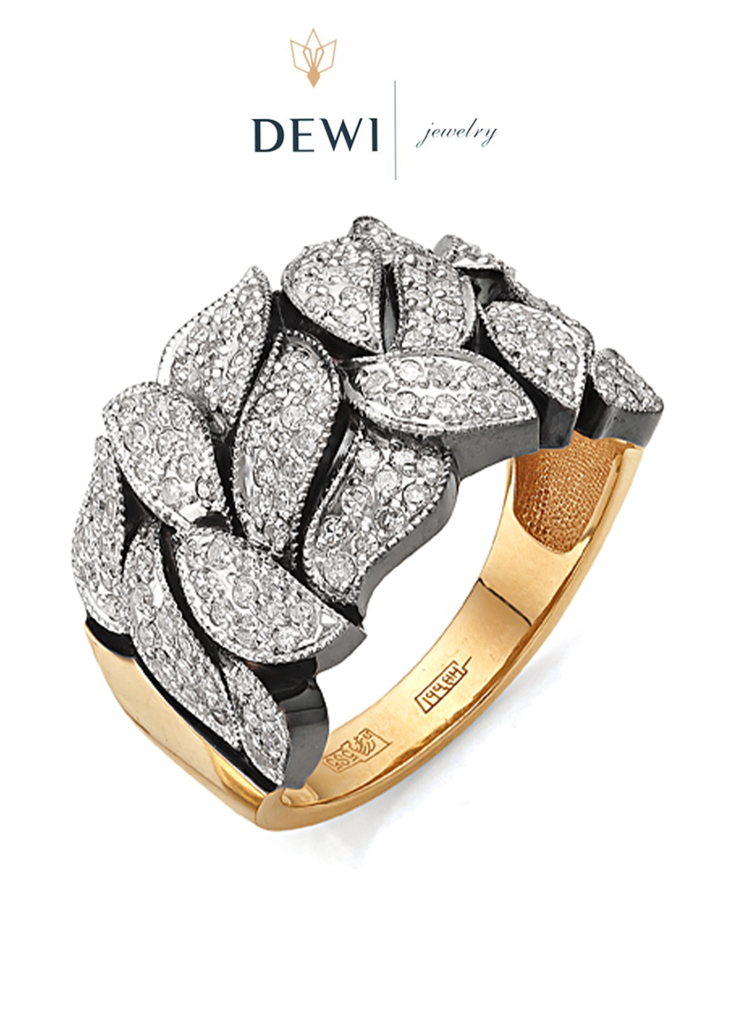 Кольцо из золота р.21 Dewi 101010032, бриллиант