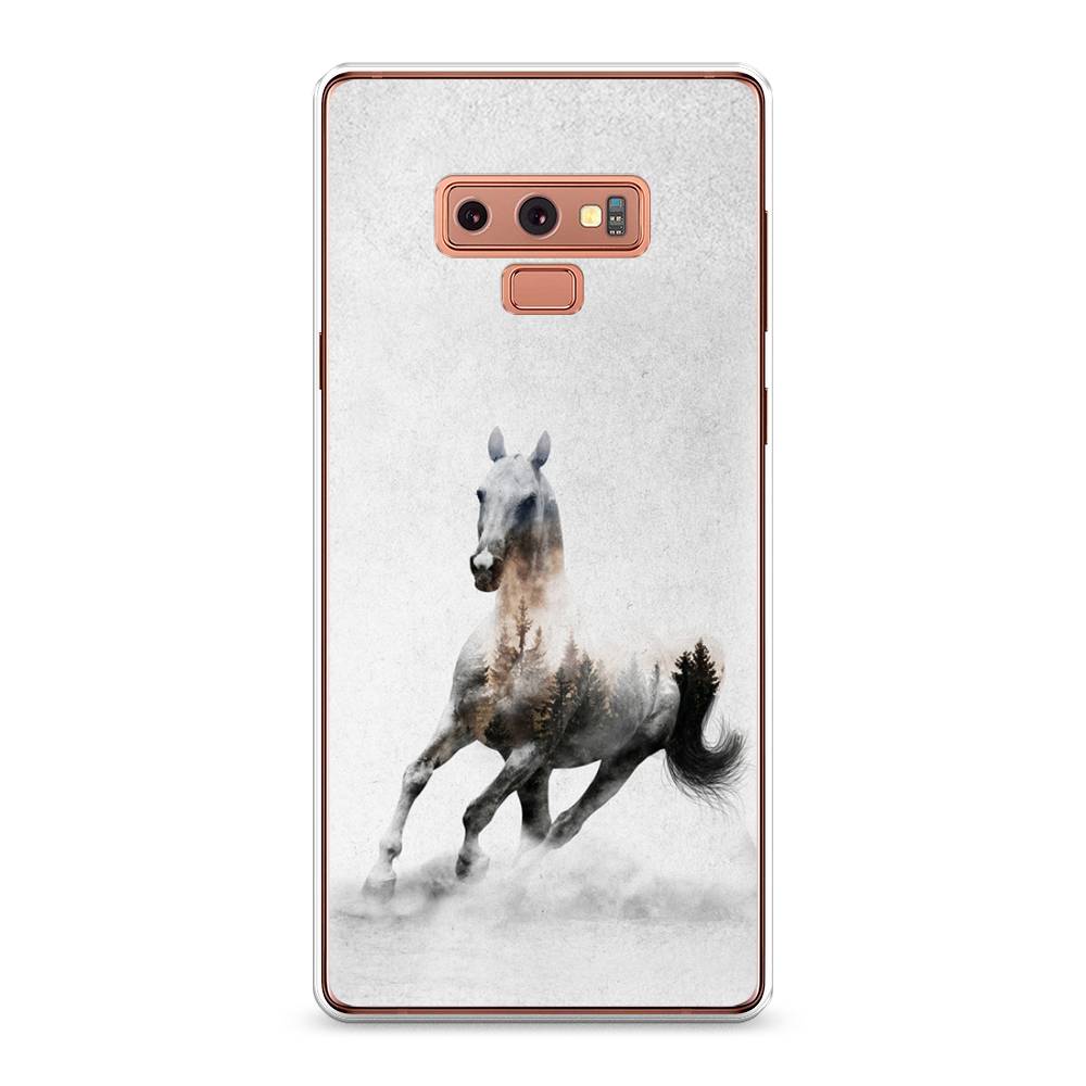 

Чехол Awog на Samsung Galaxy Note 9 "Лошадь лес", Серый;черный, 26350-2