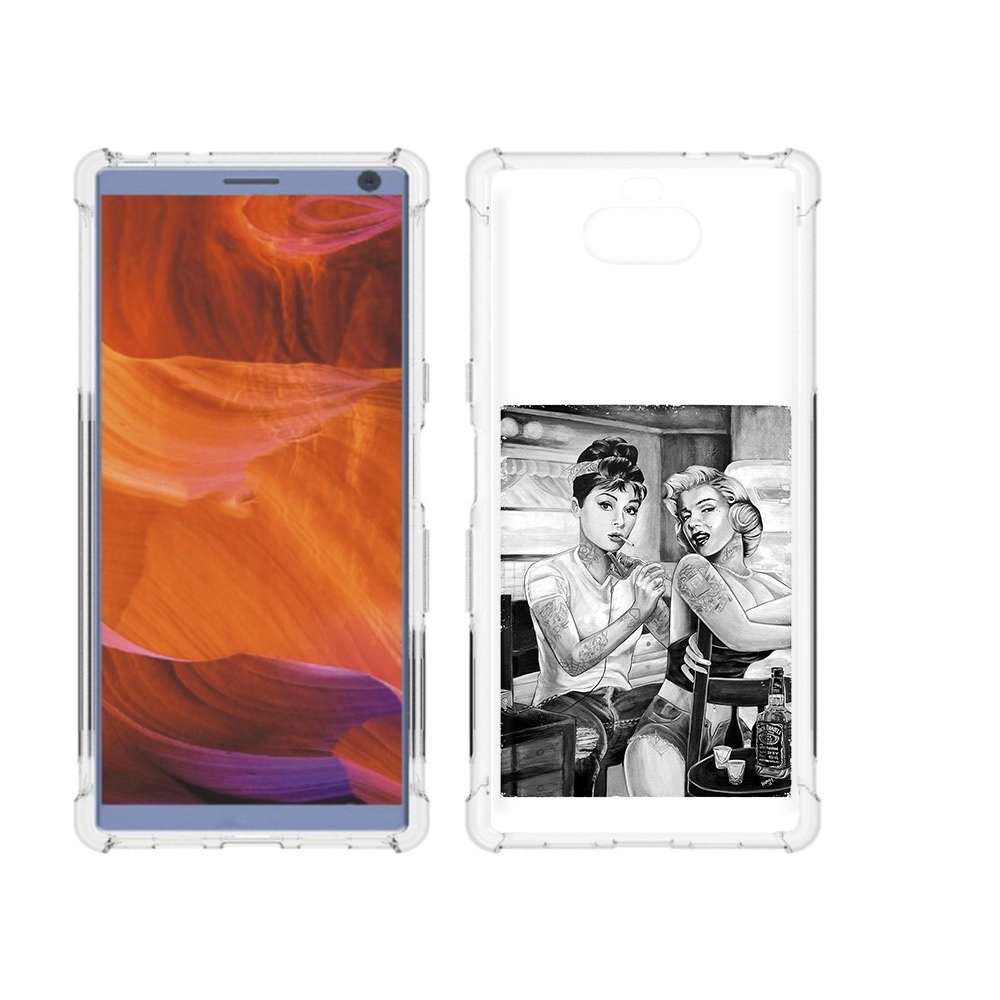

Чехол MyPads Tocco для Sony Xperia 10 Plus тату мастер, Прозрачный, Tocco