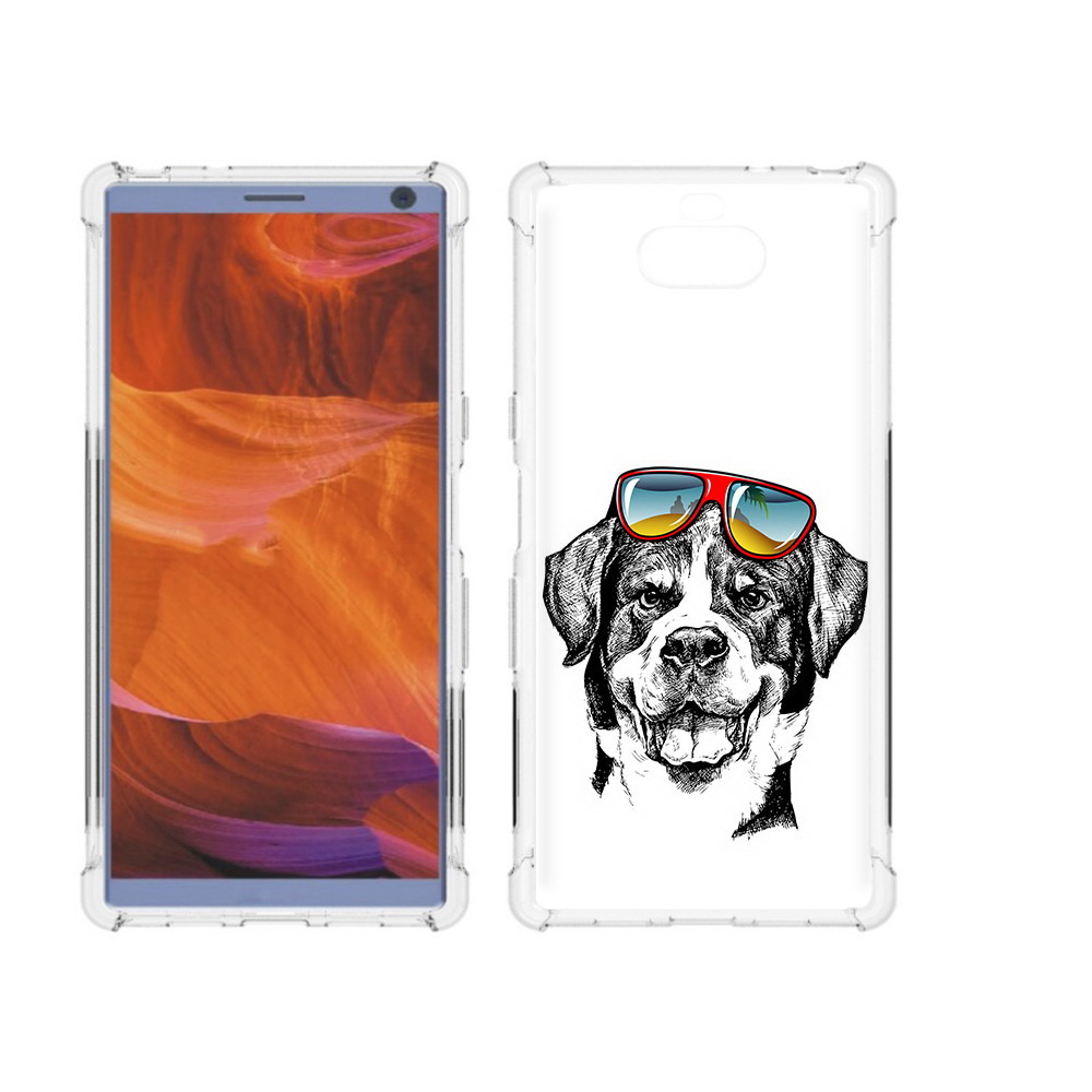 

Чехол MyPads Tocco для Sony Xperia 10 Plus счастливая собака, Прозрачный, Tocco