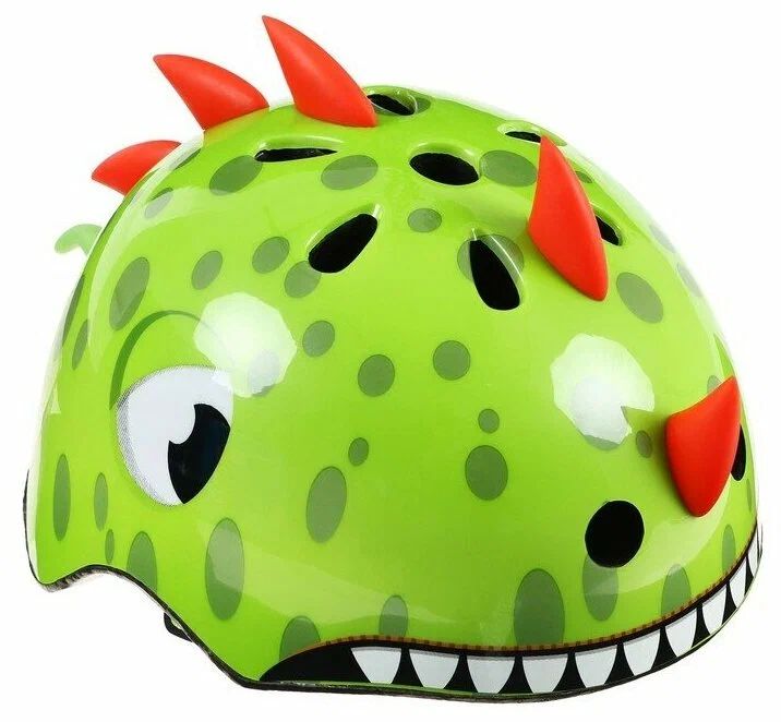 Велосипедный шлем Corsa,Дракоша размер S, цвет зеленый