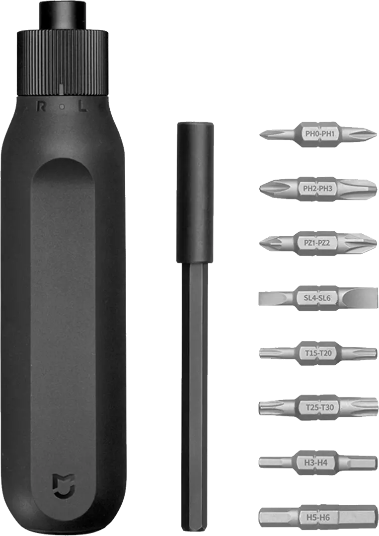 фото Отвертка реверсивная с набором бит xiaomi mi 16-in-1 ratchet screwdriver, 16 предметов zeidan