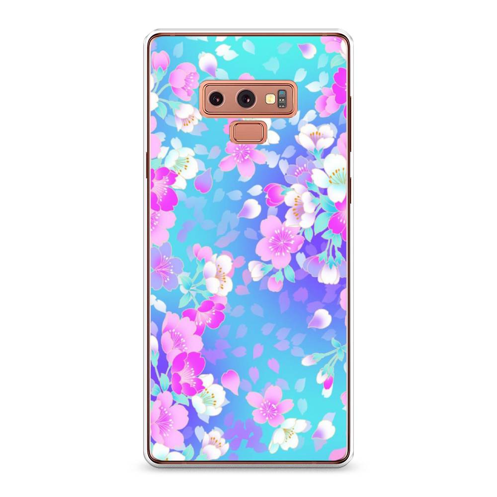 

Чехол Awog на Samsung Galaxy Note 9 "Яблоневые цветы", Голубой;розовый;белый, 26350-8