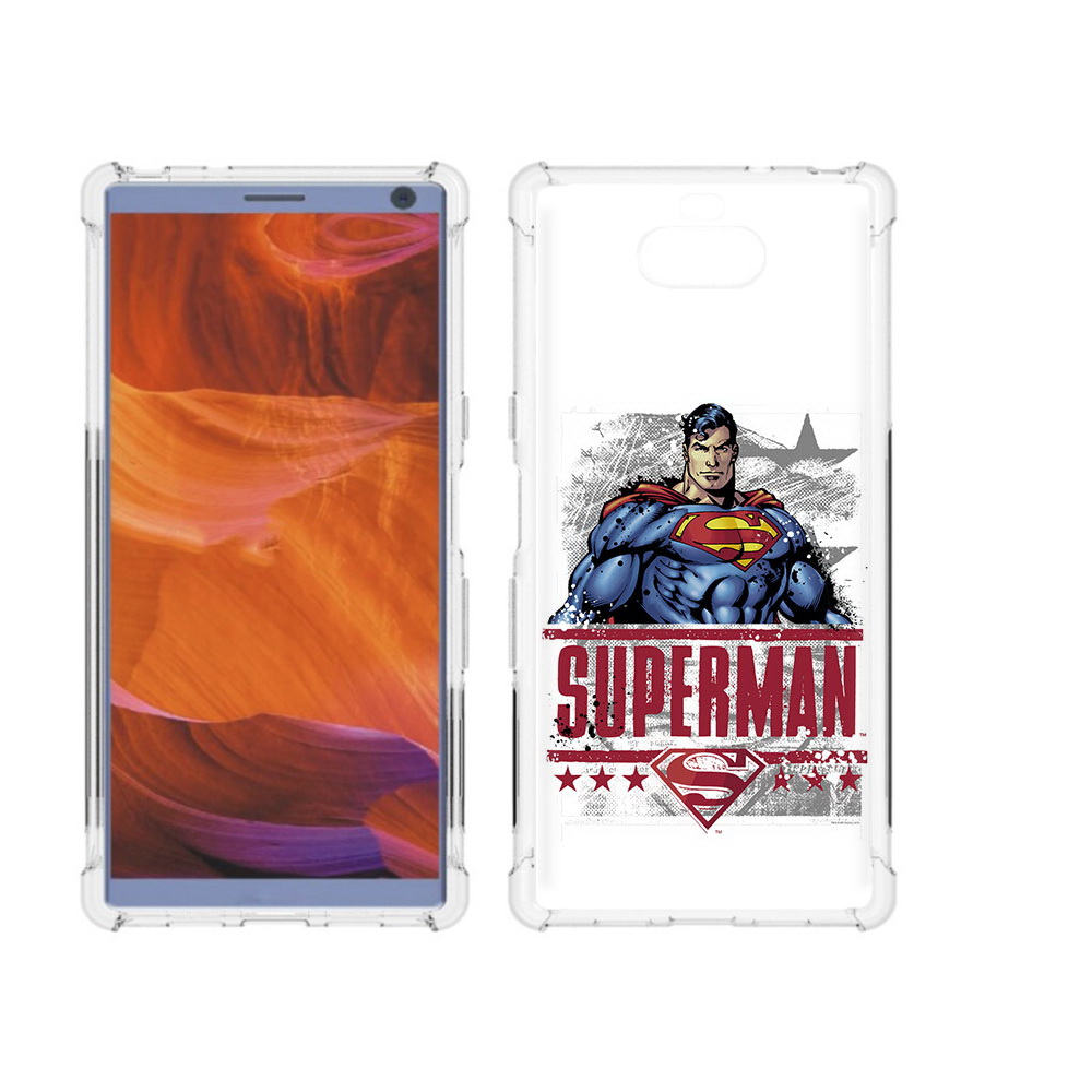 

Чехол MyPads Tocco для Sony Xperia 10 Plus рисунок супермен, Прозрачный, Tocco