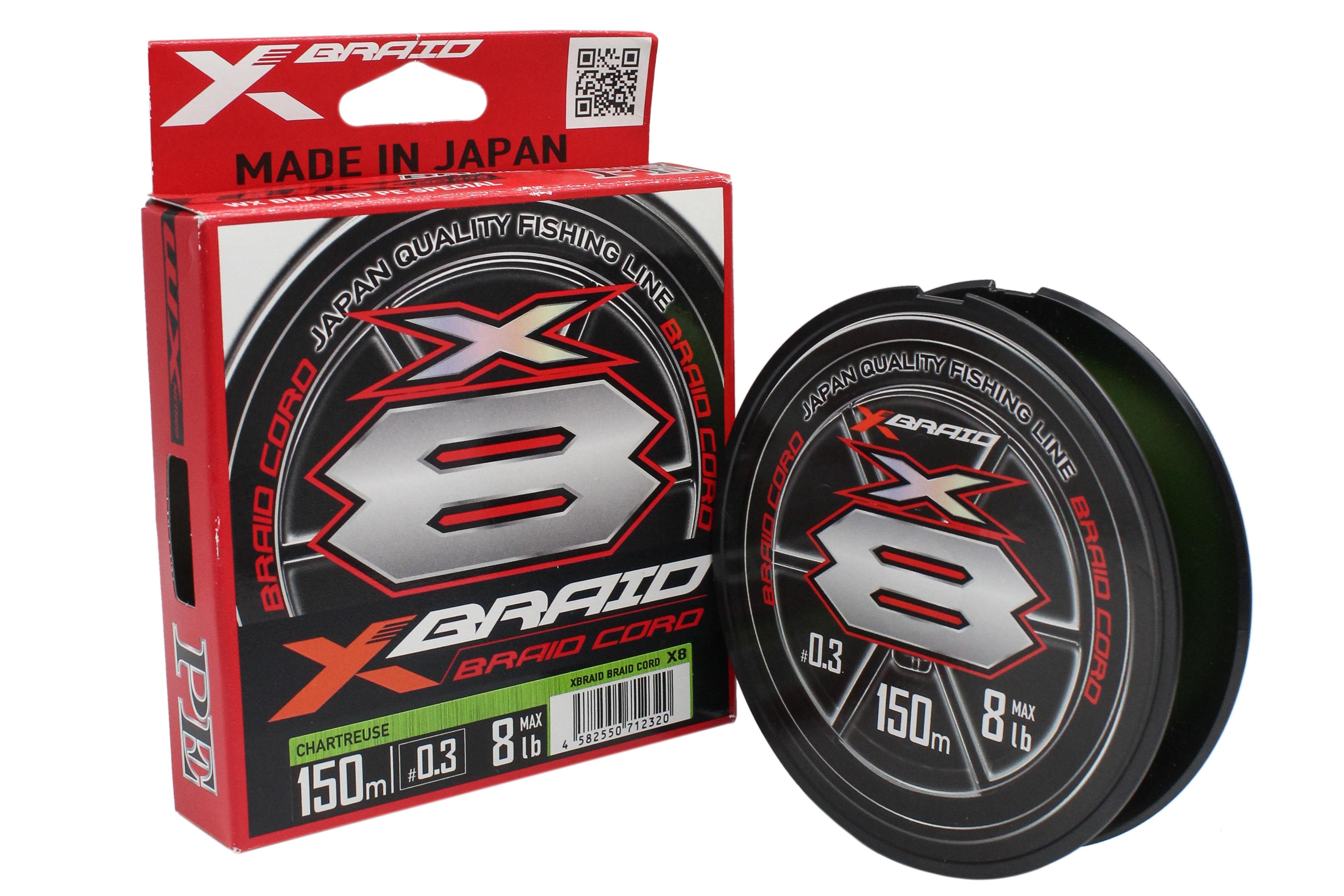 

Шнур YGK X-Braid Cord X8 150м PE 0,3, Зеленый, X-Braid Cord X8