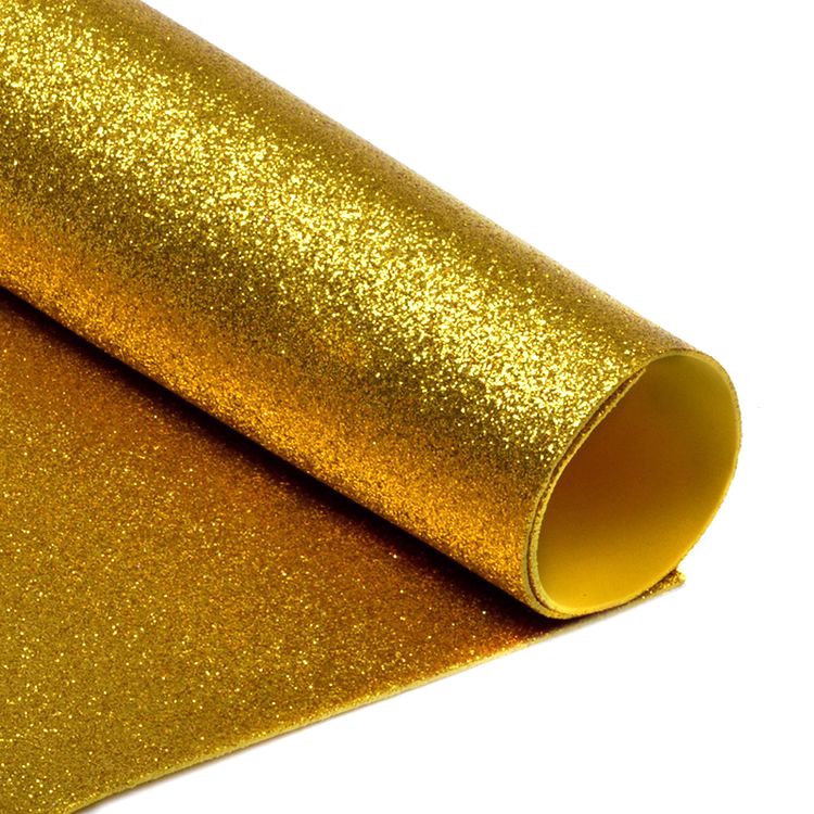 фото Фоамиран глиттерный, 20х30 см, цвет: золото (10 шт.) glit.h032 magic4hobby