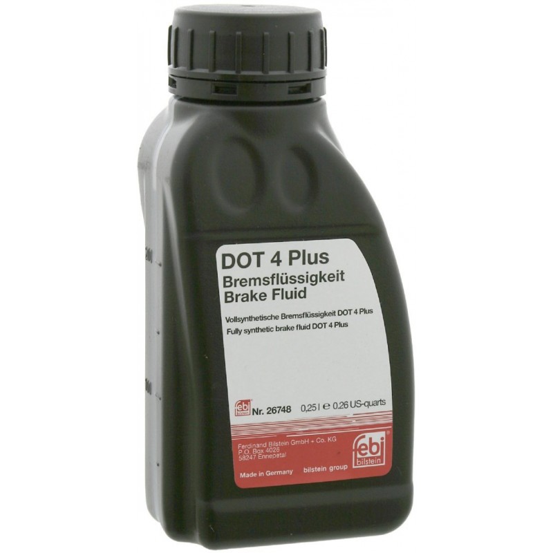 Жидкость тормозная DOT-4, Brake Fluid Plus, 0.25л