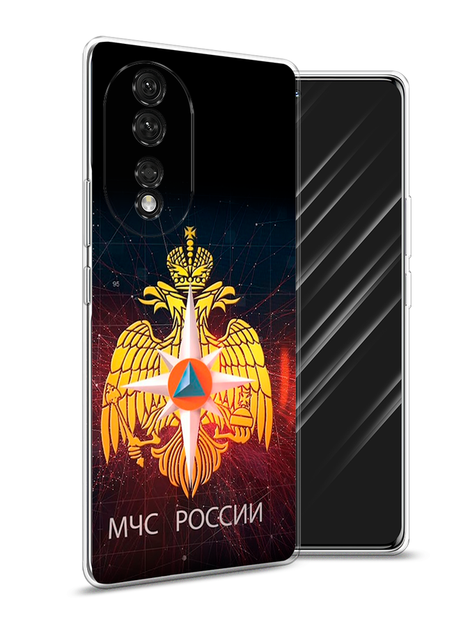 

Чехол Awog на Honor 80 Pro "МЧС России", Черный;желтый;красный, 6120450-5