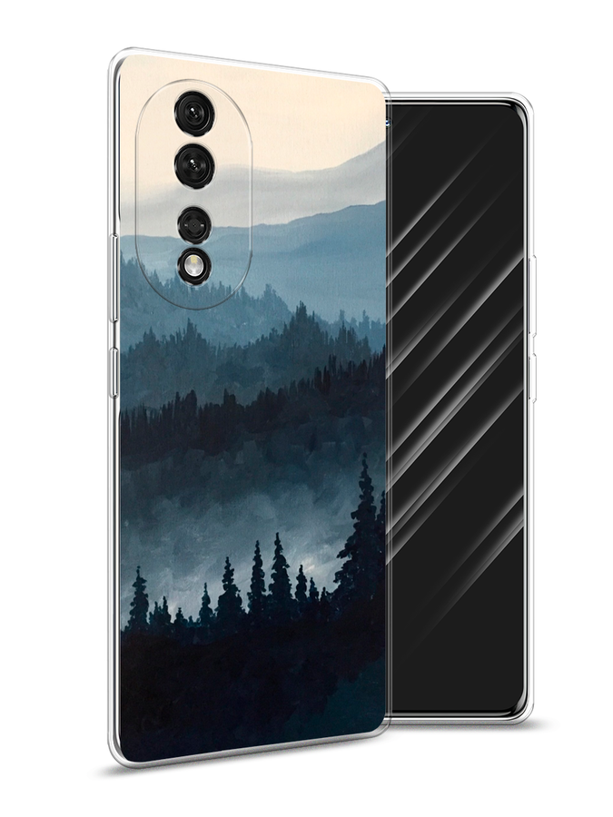 

Чехол Awog на Honor 80 Pro "Туманные горы", Бежевый;серый;черный, 6120450-4
