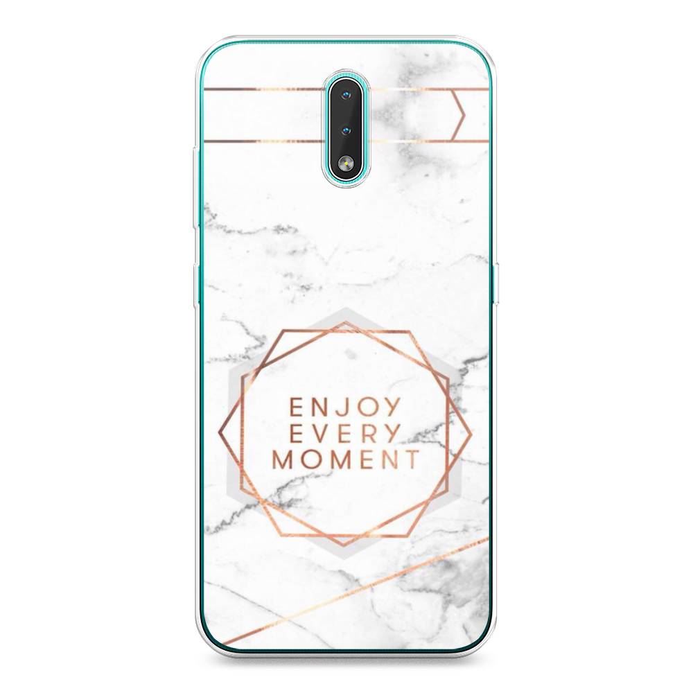 

Чехол Awog на Nokia 2.3 / Нокиа 2.3 "Enjoy every moment мрамор", Белый;розовый;серый, 123250-7