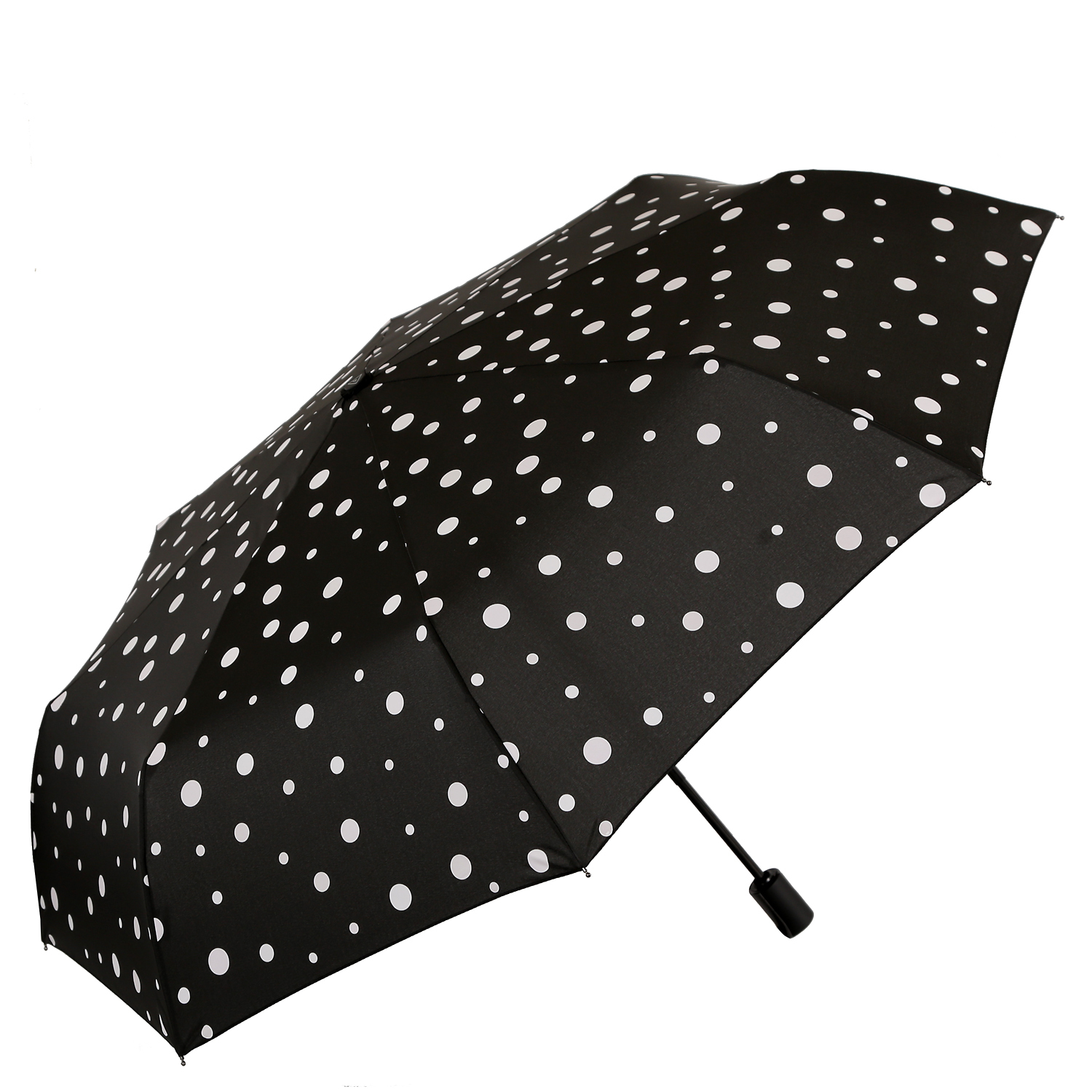 Зонт женский FABRETTI C-2001 черный/ розовый