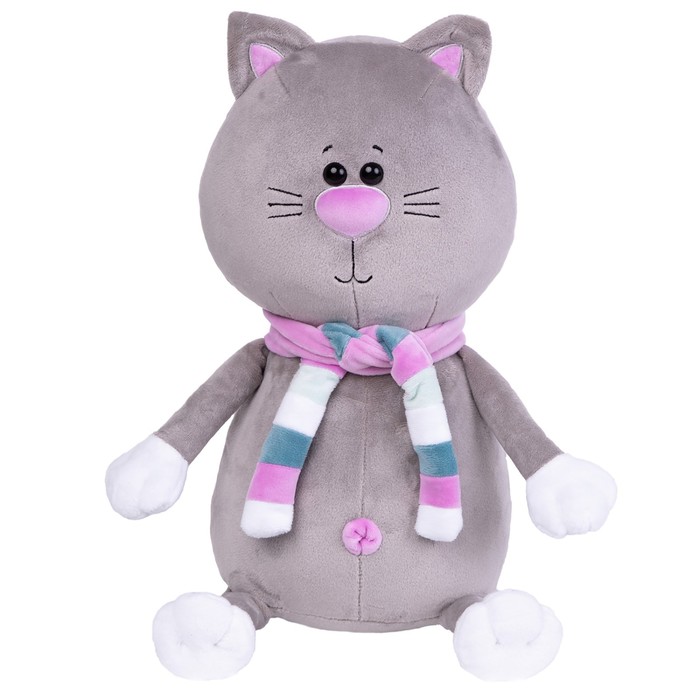 

Мягкая игрушка Кот Томас серый с шарфиком, 35 см 272/35/78