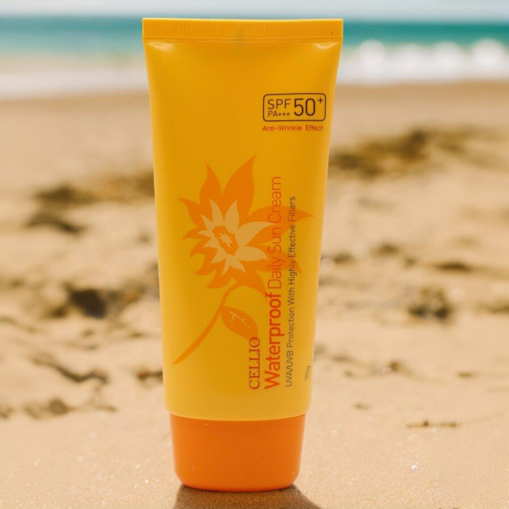 Солнцезащитный крем водостойкий Cellio Waterproof Whitening Sun Cream SFP50+ PA+++, 70 г