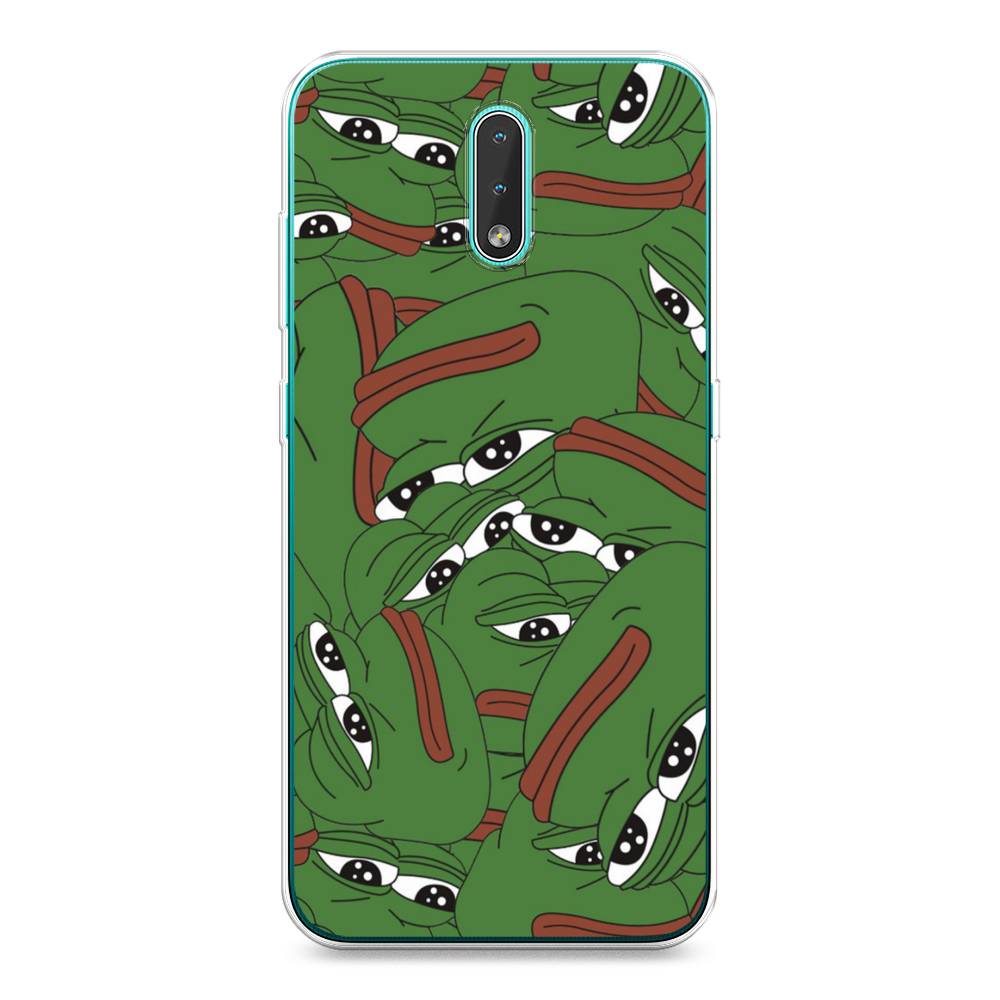 

Чехол Awog на Nokia 2.3 / Нокиа 2.3 "Печальный frog", Зеленый;белый, 123250-9