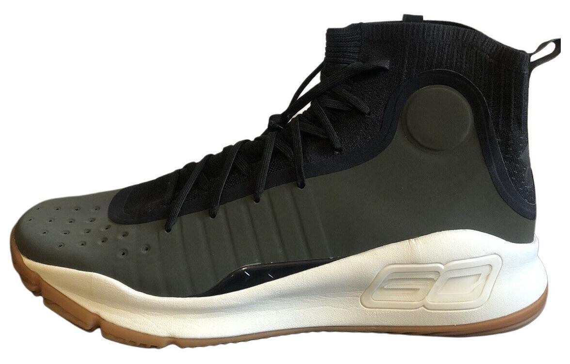 

Кроссовки унисекс Under Armour Curry 4 Black Olive хаки 42.5 EU, Curry 4 Black Olive