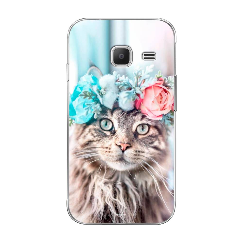 

Чехол Awog на Samsung Galaxy J1 mini 2016 / Самсунг J1 mini 2016 "Кот в венке", 22250-2
