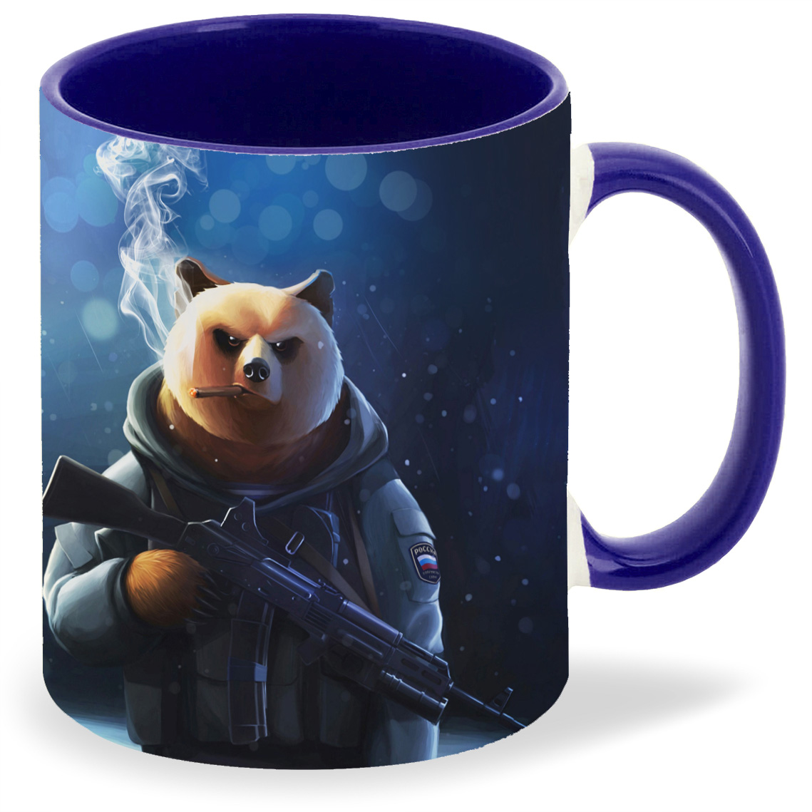 

Кружка CoolPodarok Панда с автоматом, Панда с автоматом