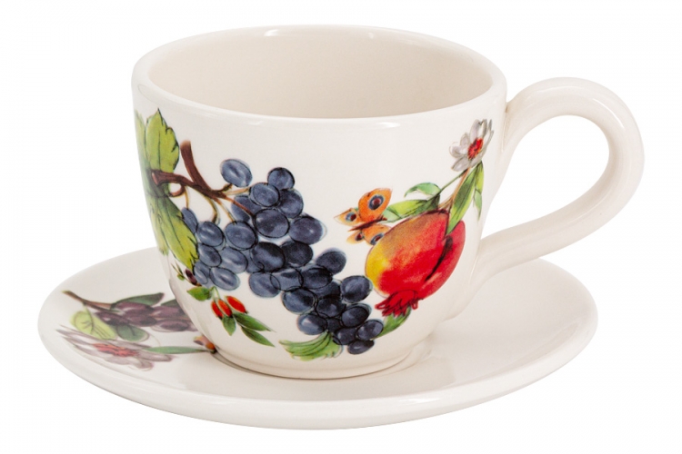 

Чашка с блюдцем Tutti Frutti, 0,4 л. Home & Style, Разноцветный