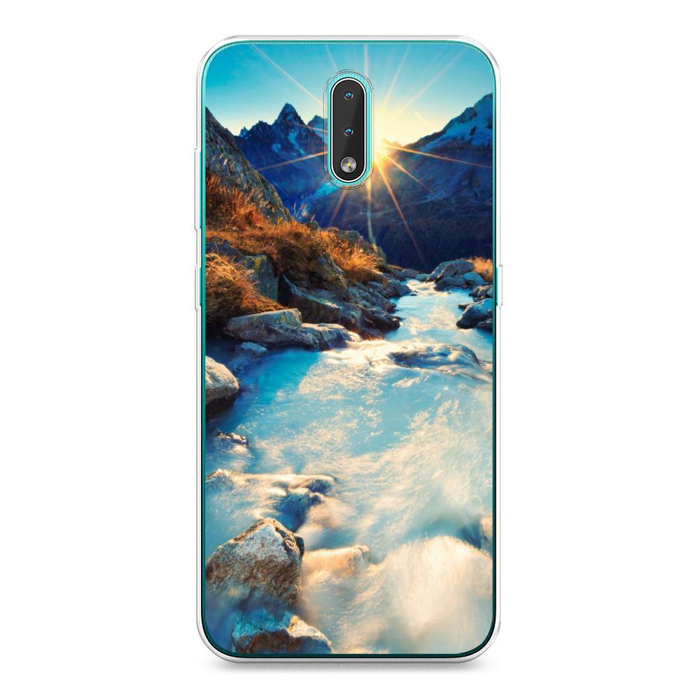 

Чехол Awog на Nokia 2.3 / Нокиа 2.3 "Восход 7", Коричневый;белый;голубой, 123250-4
