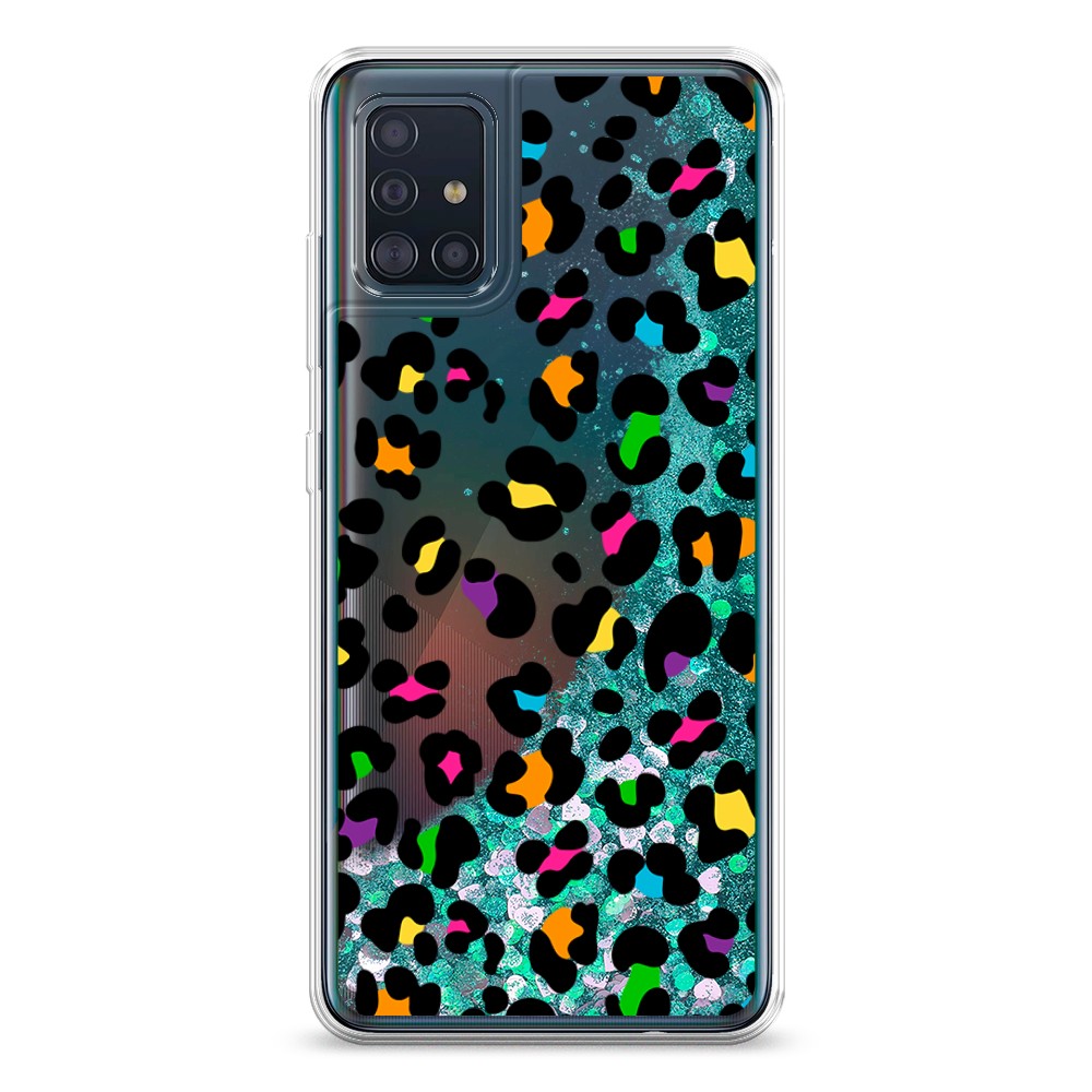

Жидкий чехол с блестками "Яркий леопард" на Samsung Galaxy A51, 28995-1