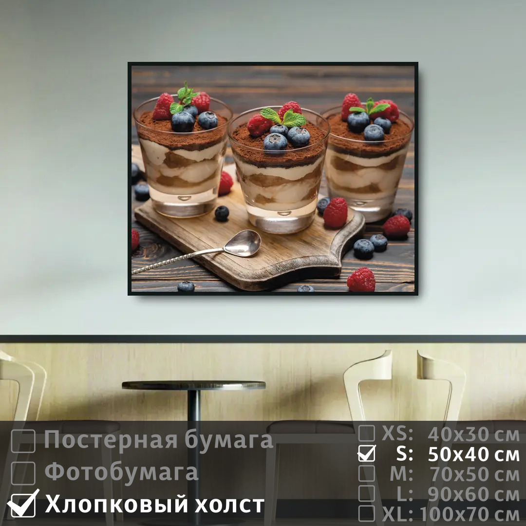 

Постер на холсте ПолиЦентр Натюрморт из сладостей на завтрак 50х40 см, НатюрмортИзСладостейНаЗавтрак