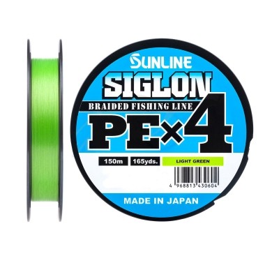 

Шнур Sunline Siglon PEх4 light green 150м 1,0 16lb