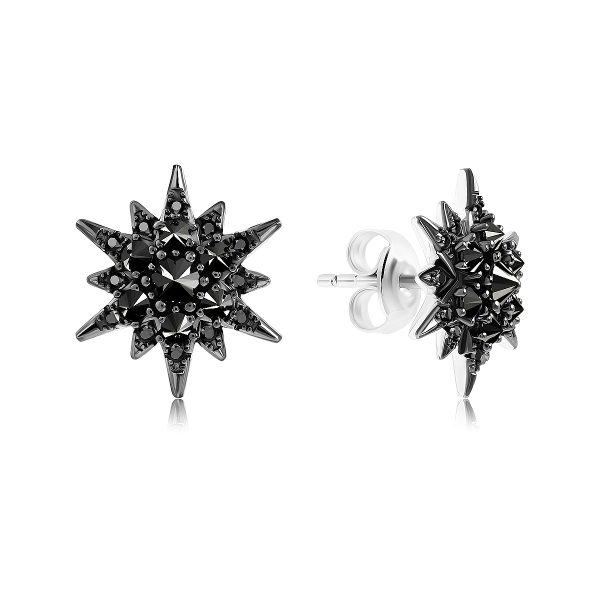 

Серьги пусеты из серебра VALTERA 112985, шпинель нано, 112985