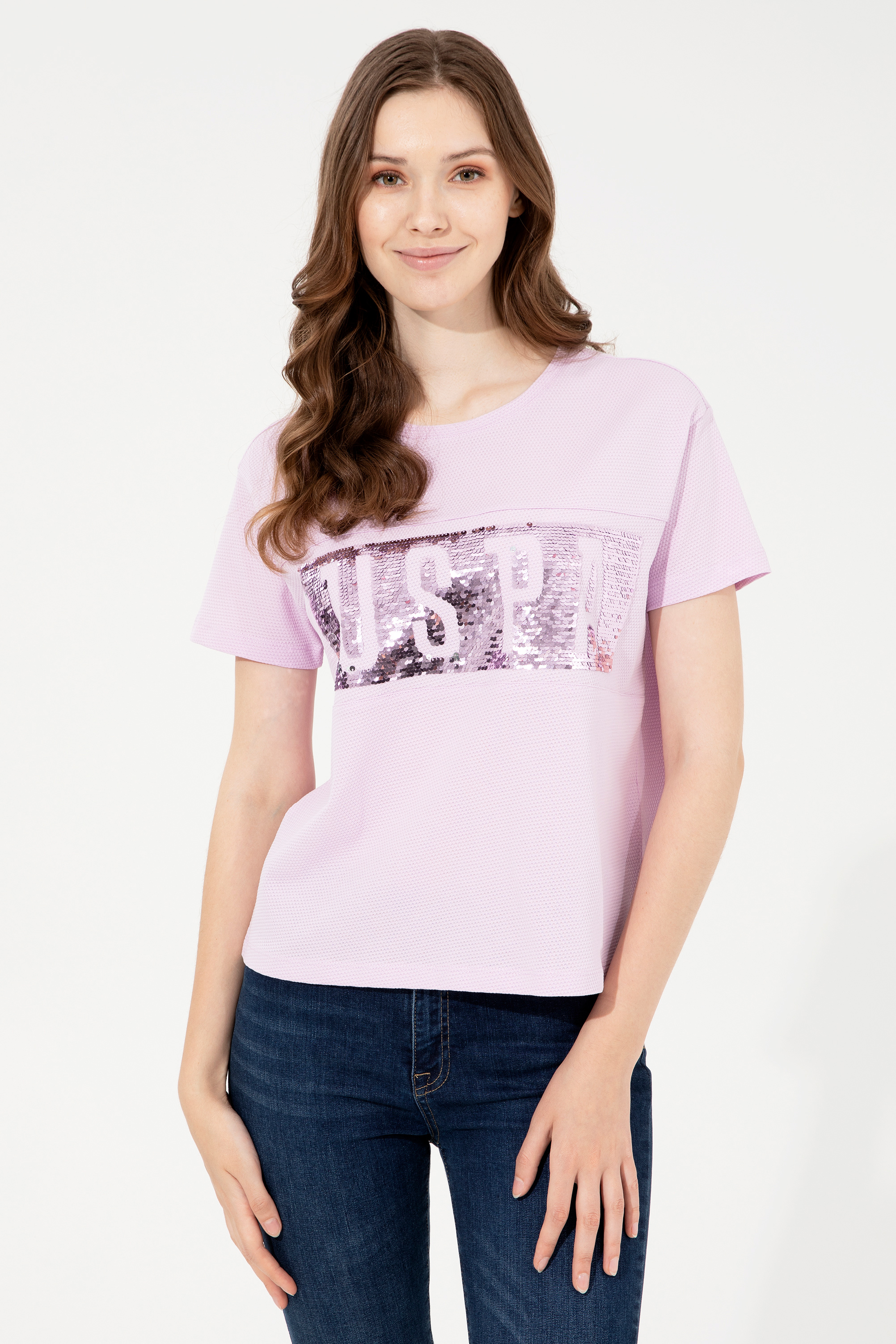 

Футболка женская U.S. POLO Assn. G082SZ0110FELAL фиолетовая M, G082SZ0110FELAL