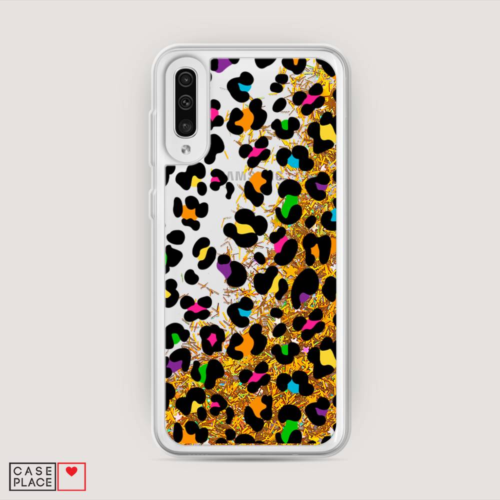 

Жидкий чехол с блестками "Яркий леопард" на Samsung Galaxy A50, 27790-1