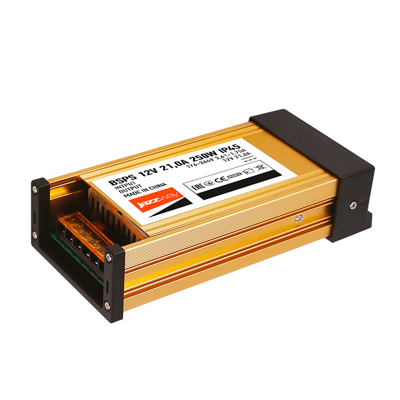 

Драйвер BSPS JAZZway 12V 250W 21A брызгозащищенный IP45 (3г.гар), Черный, .1001245