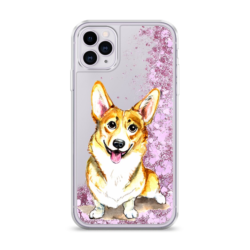 

Жидкий чехол с блестками "Малыш корги" на Apple iPhone 11 Pro Max, 12294-1