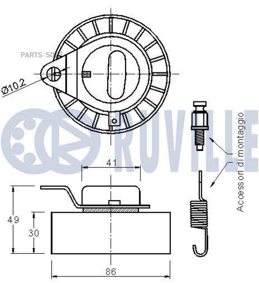 

ролик натяжной ремня ГРМ!\ Ford Mondeo 1.6-2.0 93-98