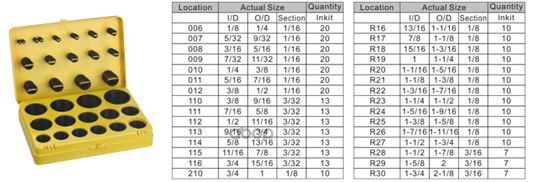 Набор Резиновых Колец Маслобензостойких, 382 Пр (Дюймовые) FORSAGE арт. F725