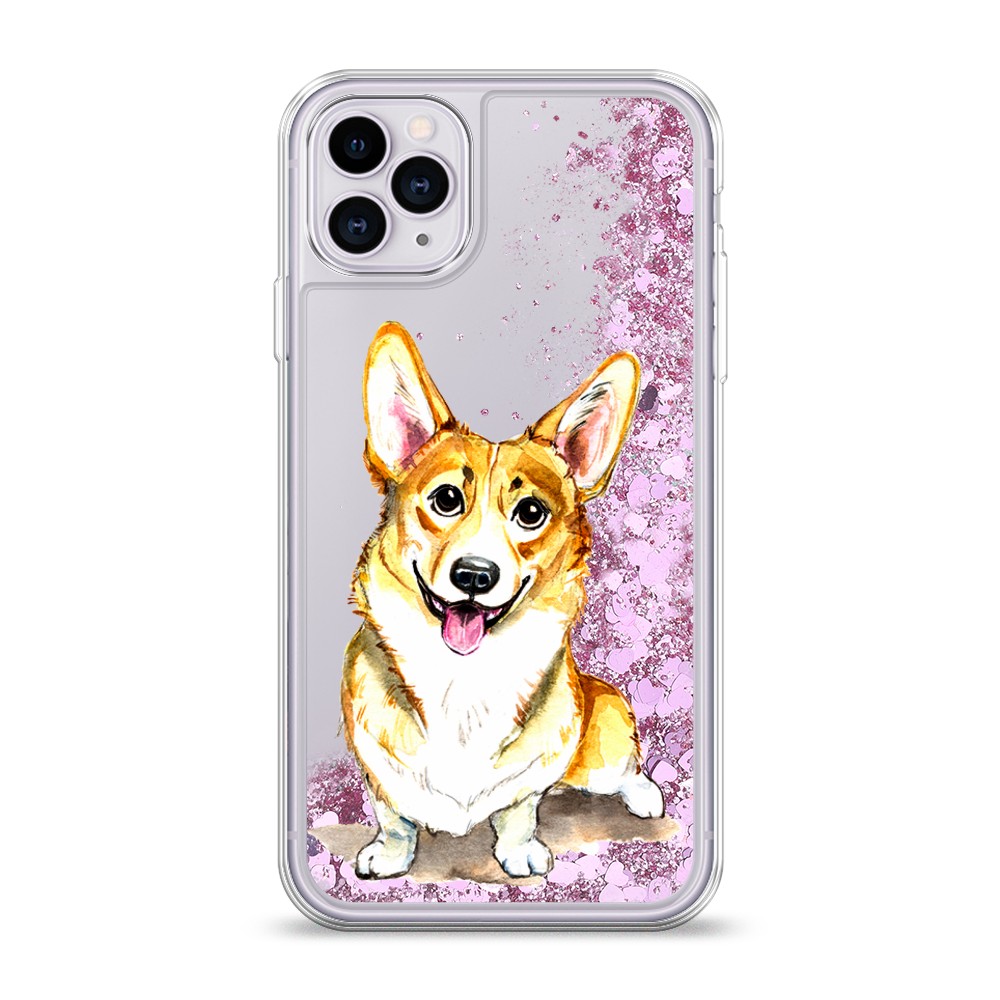 

Жидкий чехол с блестками "Малыш корги" на Apple iPhone 11 Pro, 12394-1