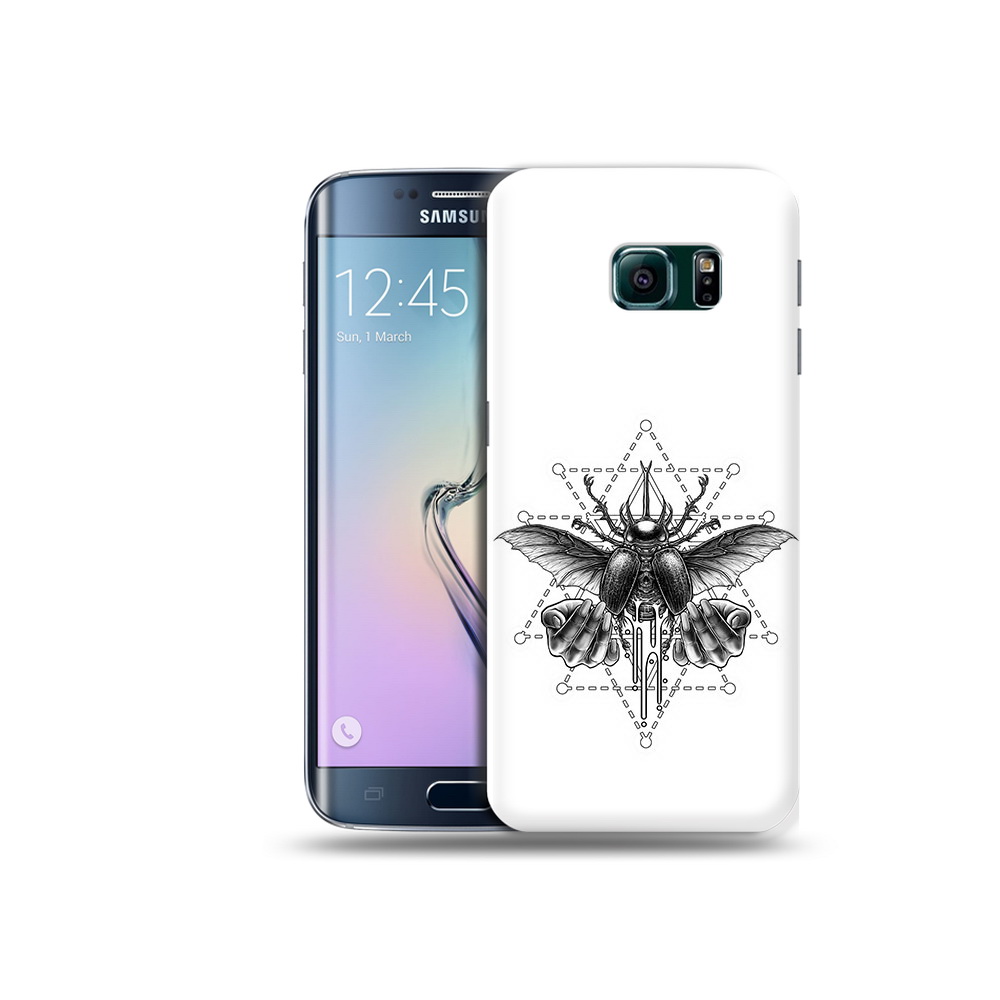 

Чехол MyPads Tocco для Samsung Galaxy S6 Edge скарабей, Прозрачный, Tocco
