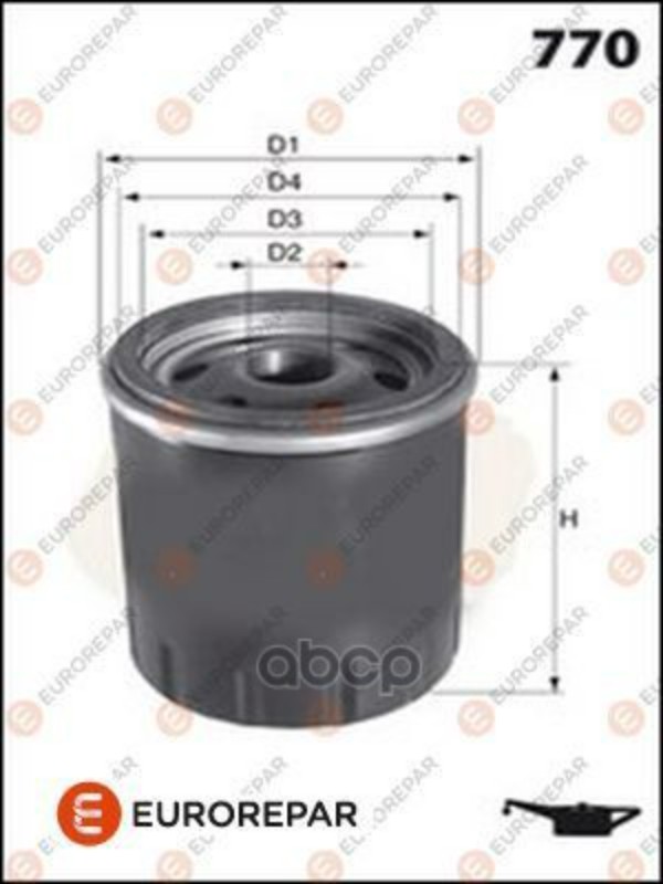 фото Фильтр масляный ford focustransit connect 1.8d2.5d eurorepar e149146 eurorepar арт. e14914