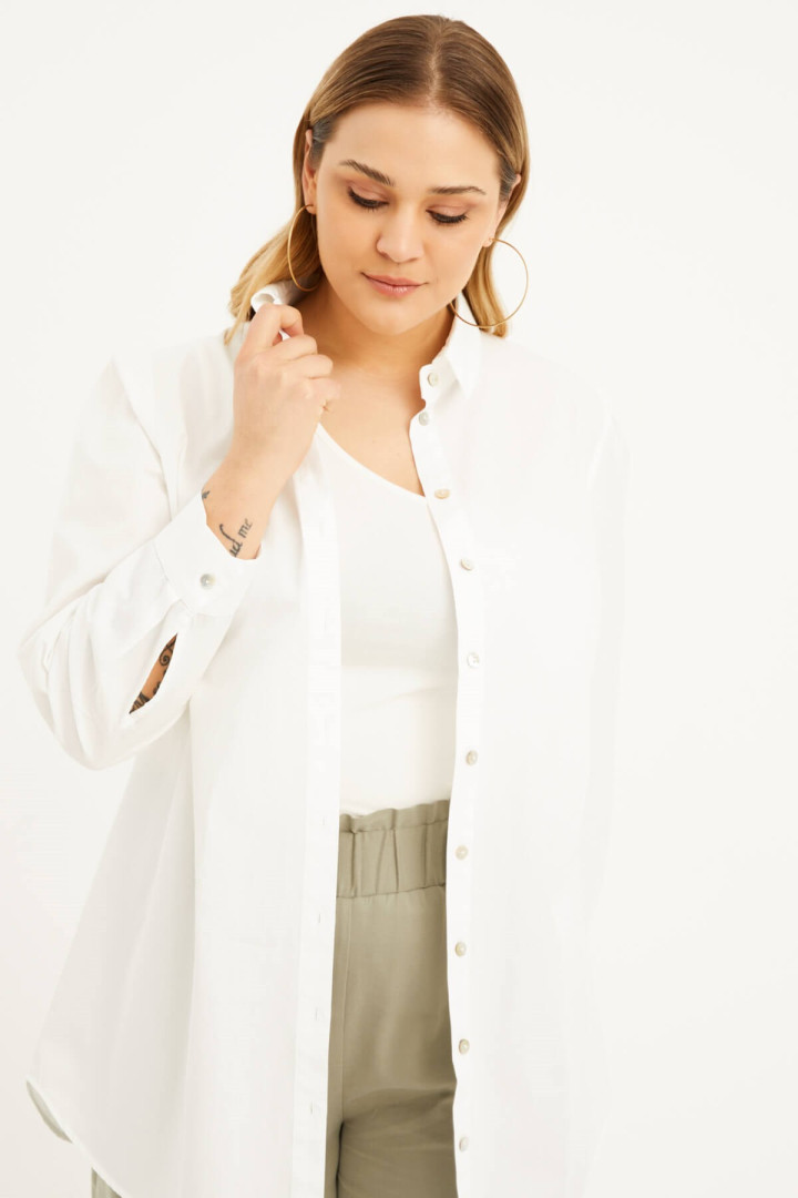 

Рубашка женская My Line Moda 1361 белая 50 RU (товары доставляются из-за рубежа), 1361