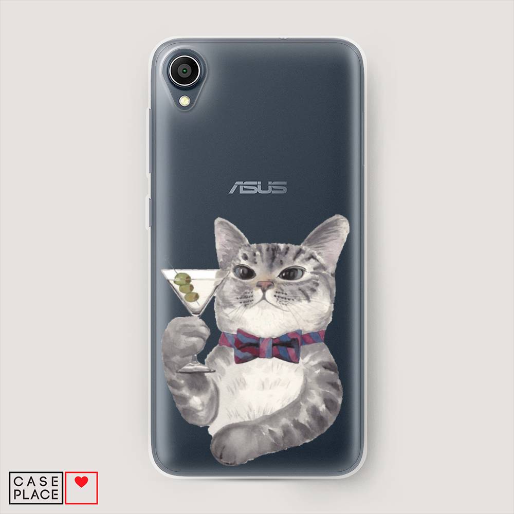 фото Чехол awog "кот джентльмен" для asus zenfone live l1 za550kl